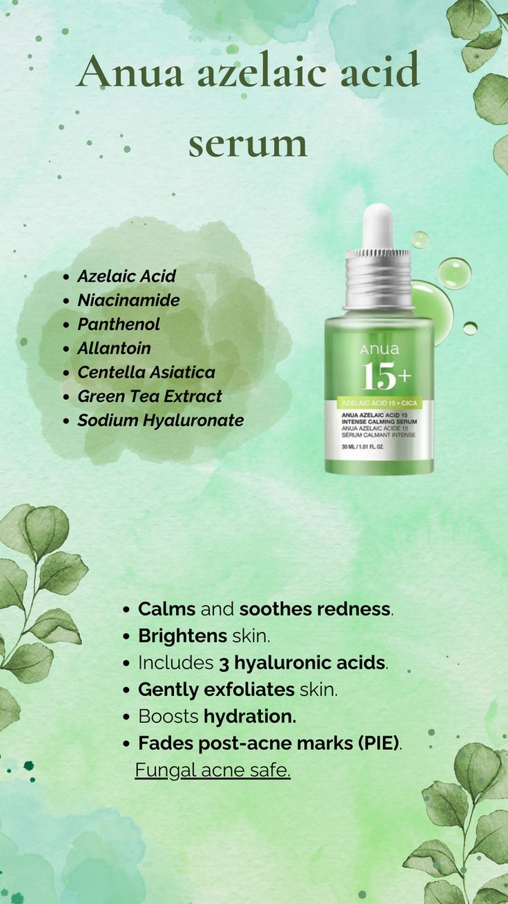 Anua Azelaic Acid 10 + Hyaluron Redness Soothing Serum
