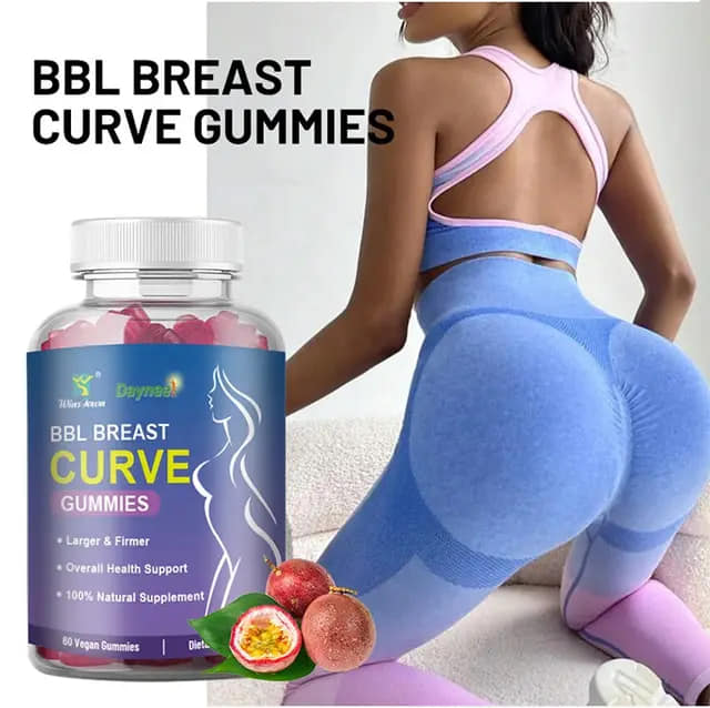 BBL Breast Curve Gummies | Dietary Supplement for Breast Enhancement, Energy, and Hormonal Balance