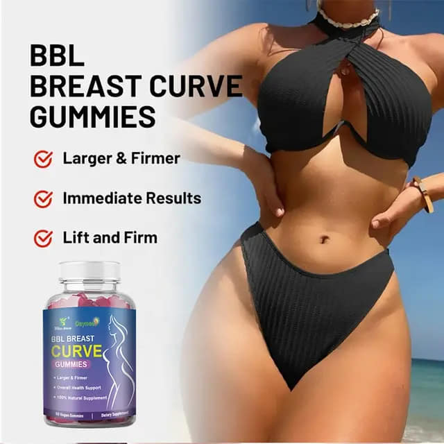 BBL Breast Curve Gummies | Dietary Supplement for Breast Enhancement, Energy, and Hormonal Balance