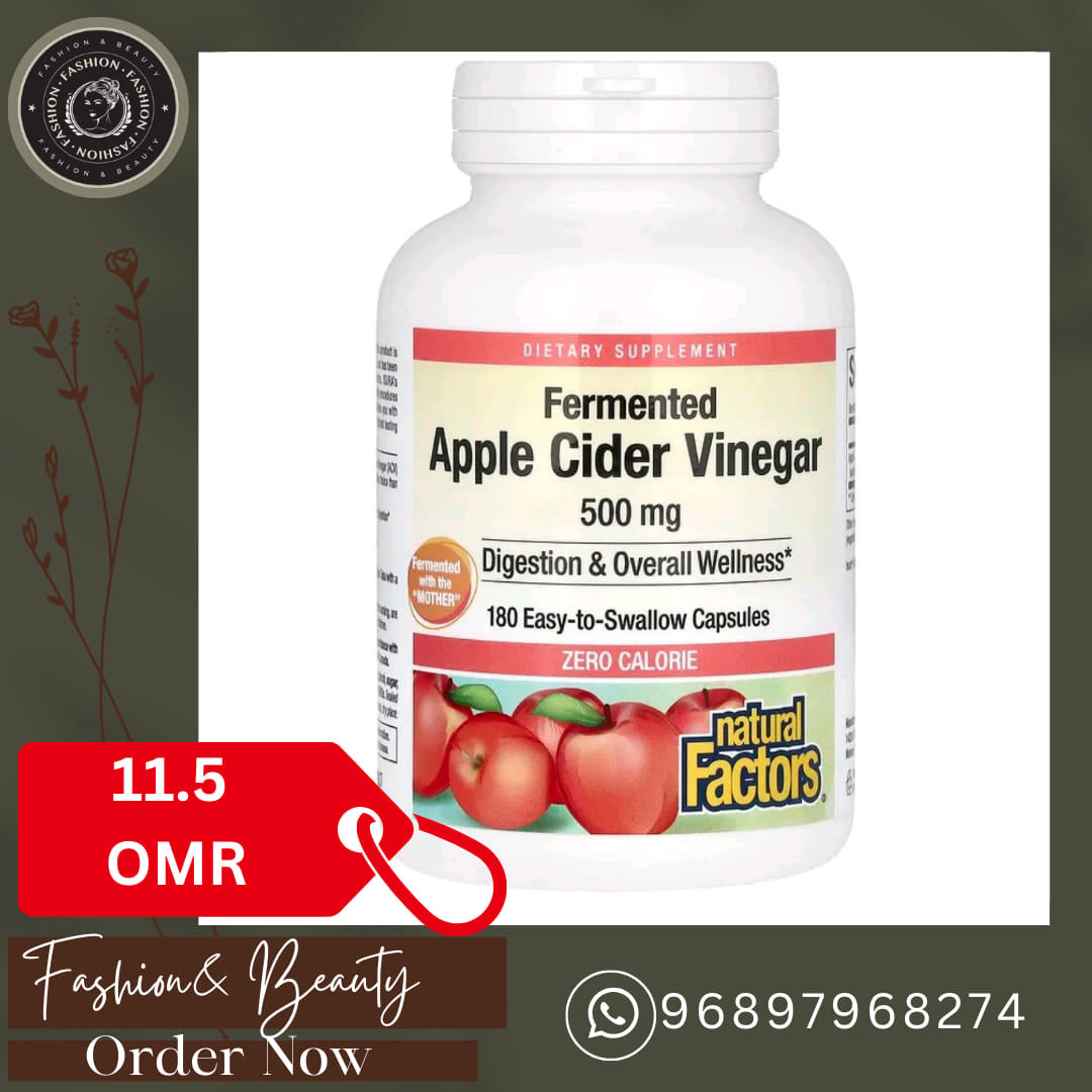 Fermented Apple Cider Vinegar 500 mg per Serving Extra Strength - Non-GMO, 180 Caps