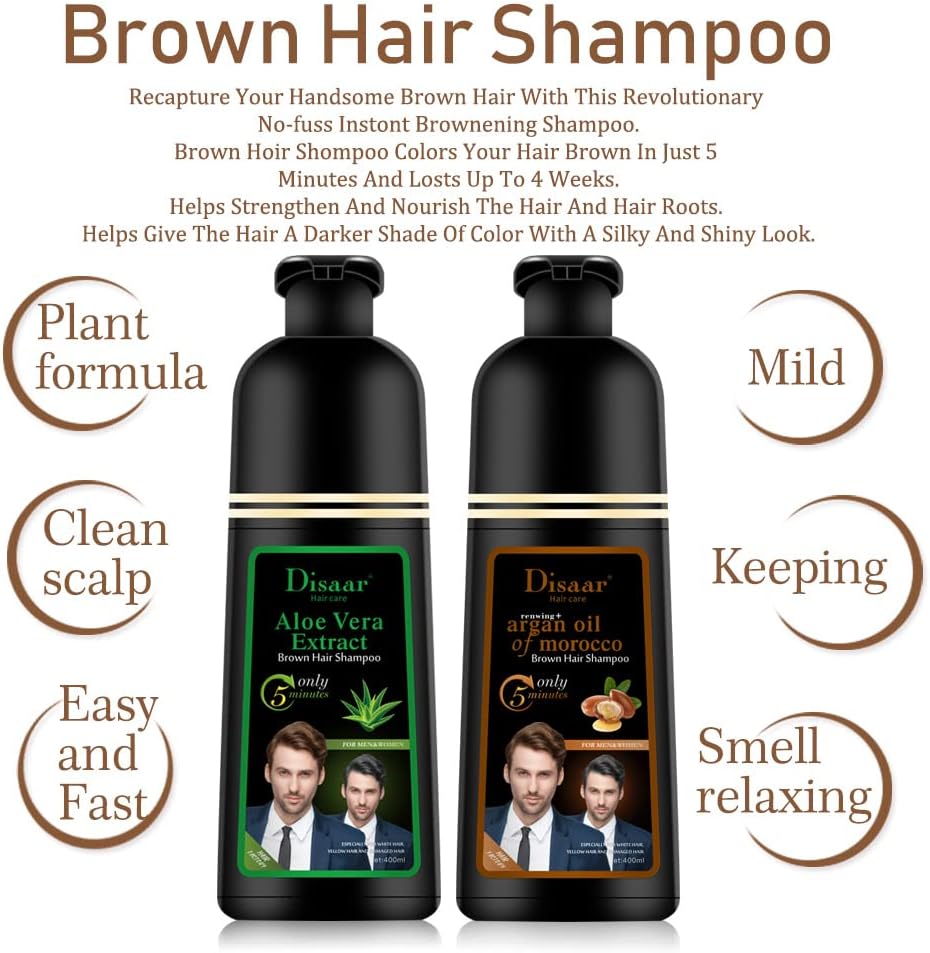 Disaar Beauty Aloe Vera Extract Brown Hair Care Shampoo (400 Ml)
