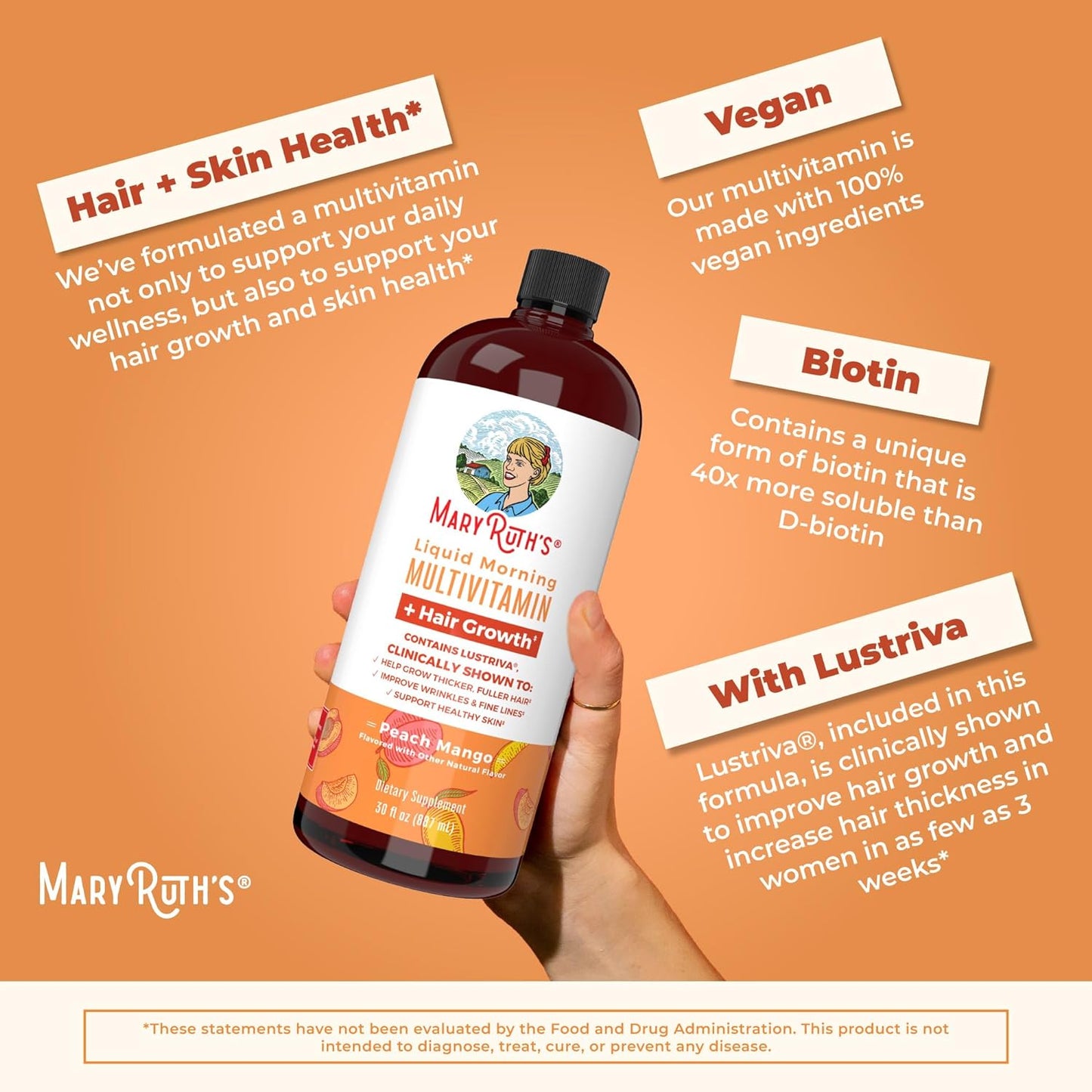 Liquid Morning Multivitamin + Hair Growth