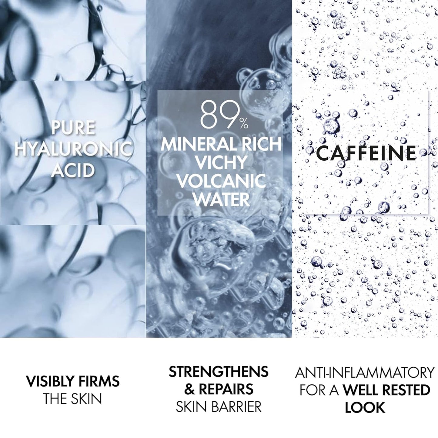 Vichy Mineral 89 Fortifying & Hydrating Daily Skin Booster | Pure Hyaluronic Acid Serum For Face | Plumps & Hydrates | Repairs Skin Barrier| Lightweight Moisturizing Gel | Fragrance Free & Oil-Free