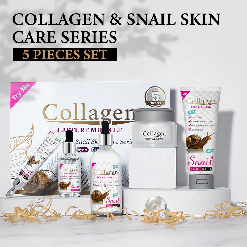 Women Beauty Skin Care Sets & Kits Facial Cream Collagen Snail Whitening Skin Care Set For Black Skin