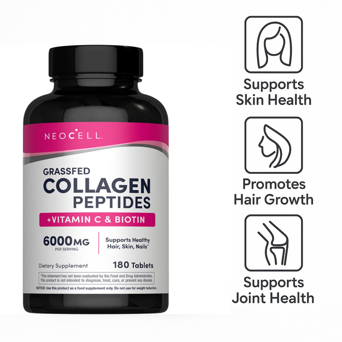 NeoCell Grassfed Collagen Peptides + Vitamin C & Biotin