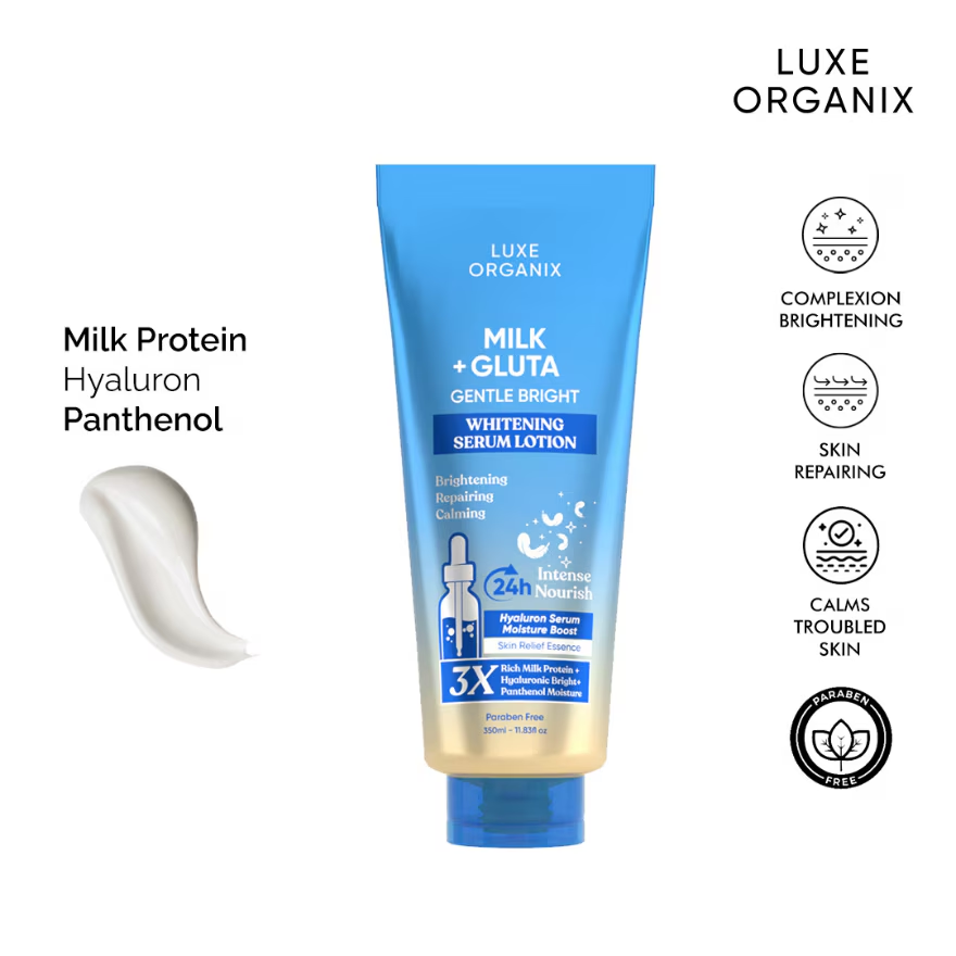 Luxe Organix Milk + Gluta Whitening Serum Lotion 🥛
