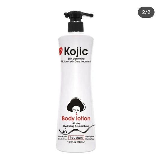 Roushun Moisturizing Whitening Lightening Kojic Body Lotion Hydrating Smoothing Black Spot Age Spots 500ml
