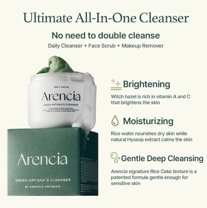 Arencia Fresh Green Rice Mochi Cleanser