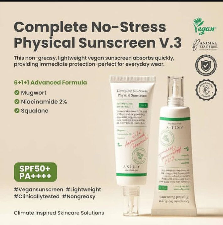 AXIS-Y Complete No-Stress Physical Sunscreen: