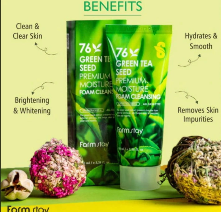 76 Green Tea Seed Premium Moisture Foam Cleansing